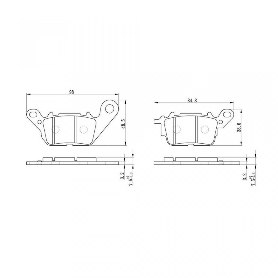 Plaquette de frein Perftec pour scooter Yamaha 125 N-Max 2017 à 2022 AV Neuf