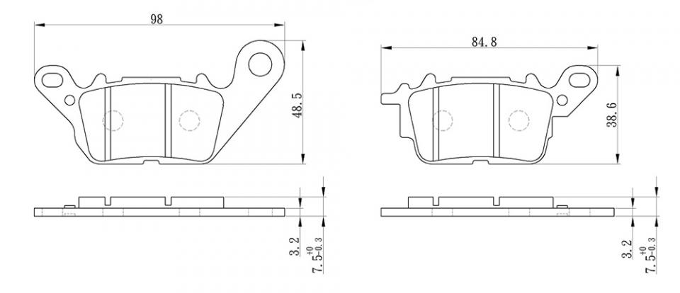 Plaquette de frein Perftec pour scooter Yamaha 125 N-Max 2017 à 2022 AV Neuf