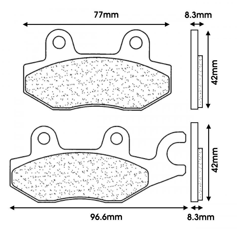 Plaquette de frein CL BRAKES pour Moto Yamaha 50 TZR 1990 à 2002 Neuf