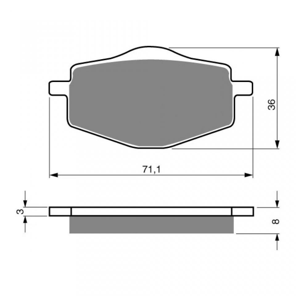 Plaquette de frein Gold Fren pour Moto Yamaha 350 XT 1985 à 1995 AVG Neuf