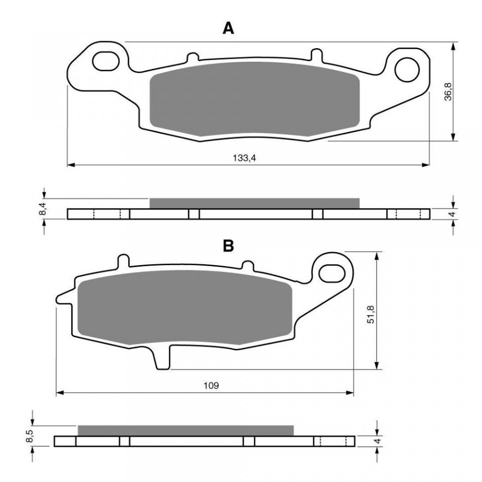 Plaquette de frein Gold Fren pour Moto CF moto 650 Tr 2013 à 2014 AVD Neuf