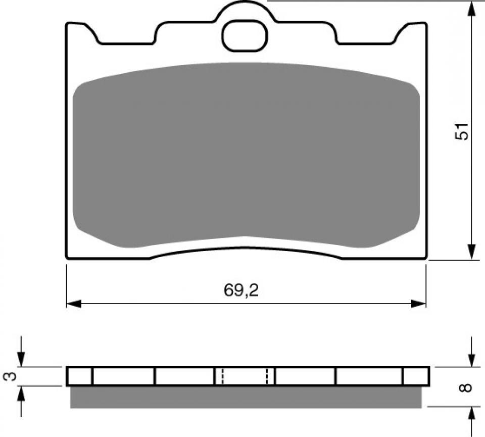 Plaquette de frein Gold Fren pour moto Nova Legends Etrier 4 Piston AVG Neuf