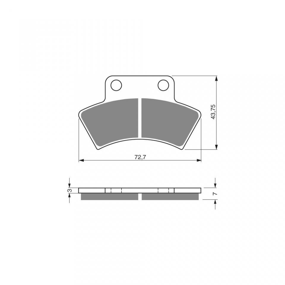 Plaquette de frein Gold Fren pour quad CF moto 500 Terralander 2011 à 2015 ARD / GF216AD Neuf