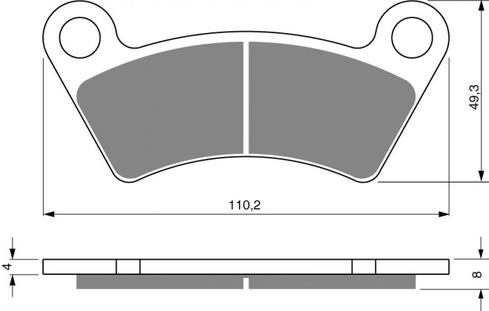 Plaquette de frein Gold Fren pour quad Quadzilla 325 4X4 2010 à 2011 ARD Neuf