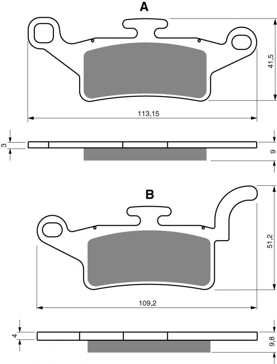 Plaquette de frein Gold Fren pour Scooter Yamaha 125 Xenter 2012 à 2018 AVG Neuf