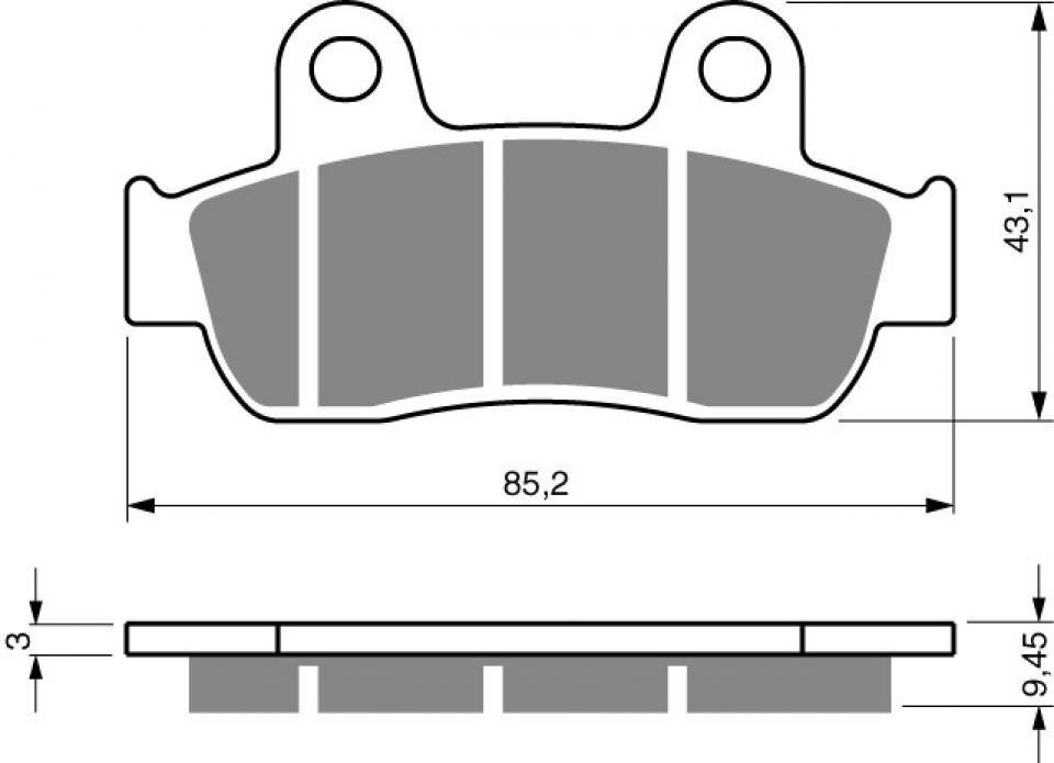 Plaquette de frein Gold Fren pour scooter Honda 125 Elite 2014 AVG / CHA3WHE Neuf