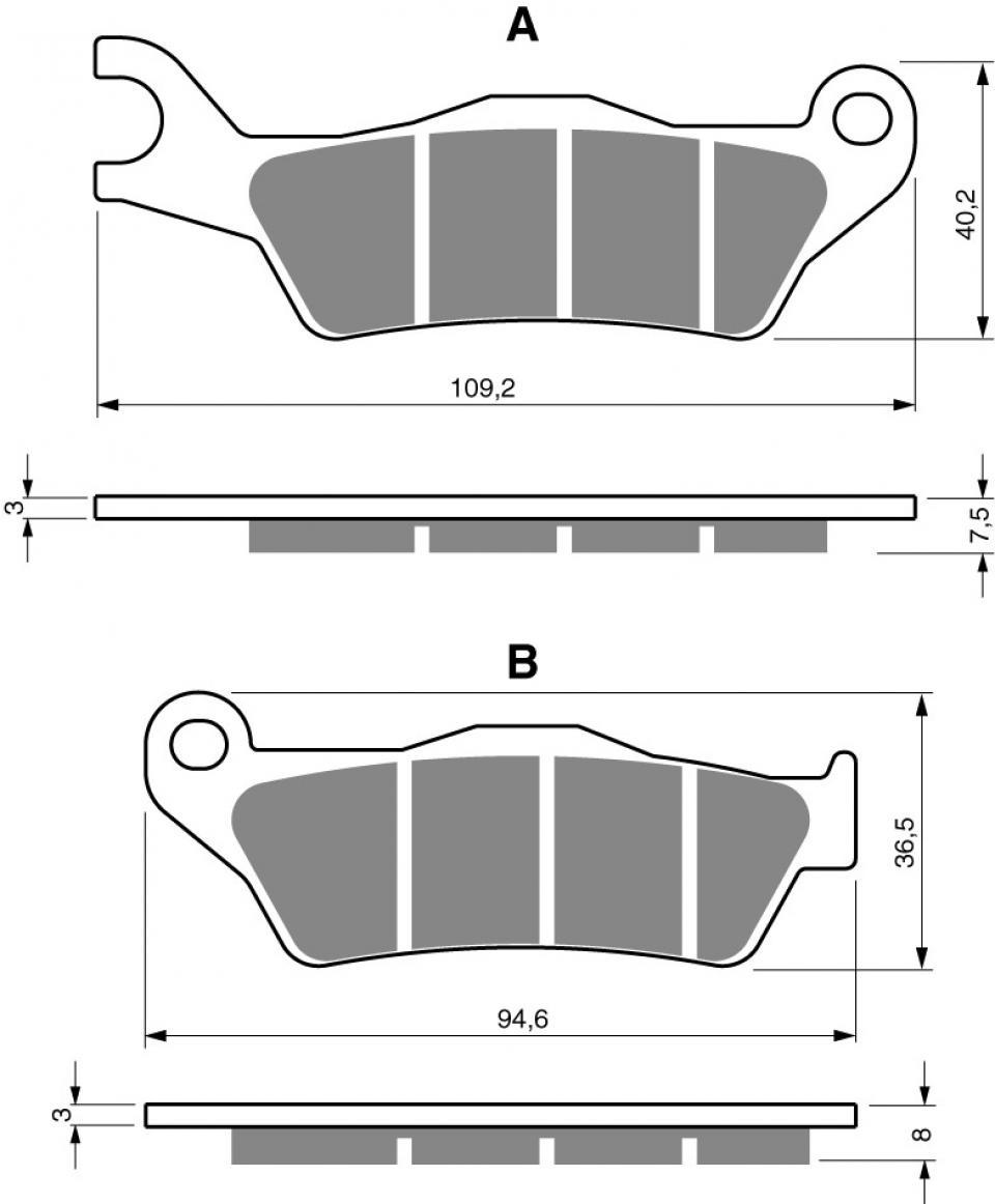 Plaquette de frein Gold Fren pour moto Suzuki 150 GS R 2015 AVG Neuf