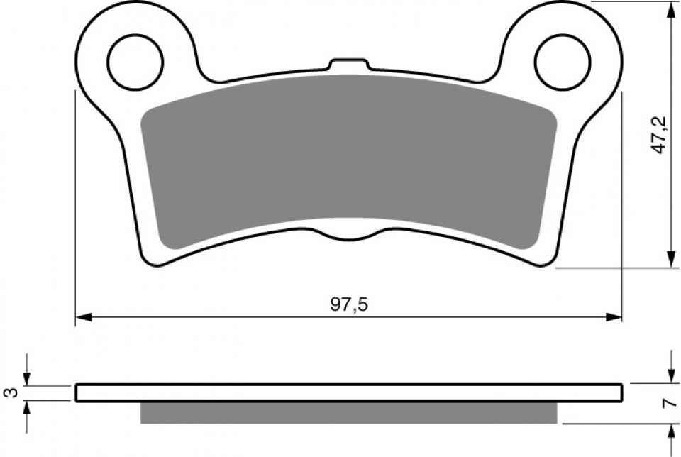 Plaquette de frein Gold Fren pour moto Harley Davidson 1690 FLHXXX Street Glide Trike 2010 à 2011 ARG/ARD Neuf