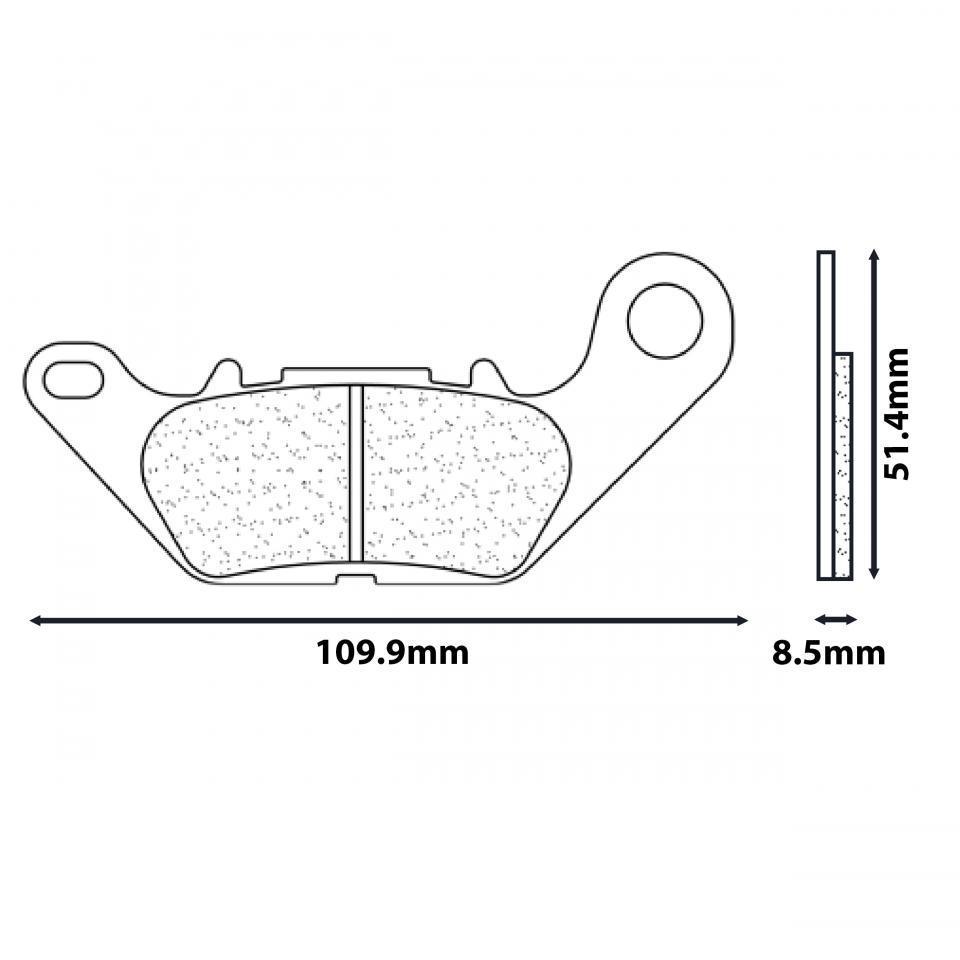 Plaquette de frein CL BRAKES pour Moto Yamaha 125 YBR 2007 à 2020 Neuf