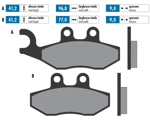 Plaquette de frein Polini pour Scooter Piaggio 50 NRG MC3 Neuf
