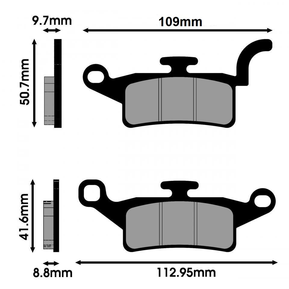 Plaquette de frein Polini pour Scooter Yamaha 125 Xenter 2011 à 2020 Neuf