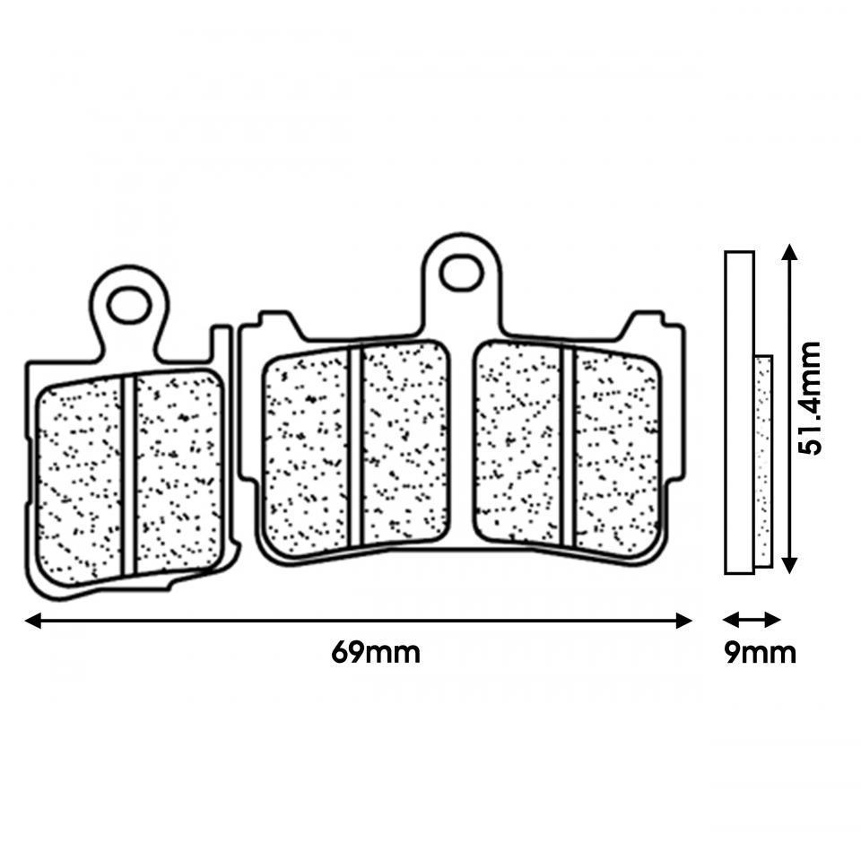 Plaquette de frein CL BRAKES pour Moto Honda 1200 VFR F 2010 à 2020 Neuf