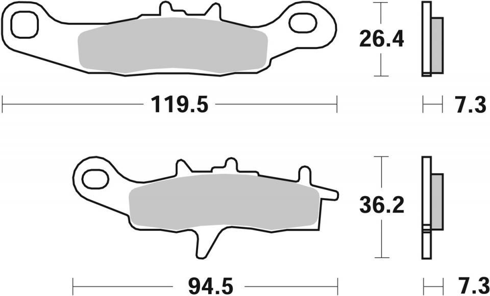 Plaquette de frein SBS pour moto Kawasaki 85 KX 2001 - 2011 726SI Neuf en destockage