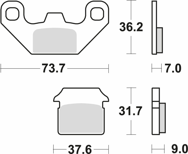 Plaquette de frein AR AP Racing pour moto Lifan 125 LF Off Road 2007 LMP484ST