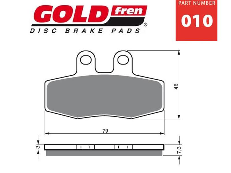 Plaquette de frein AVG Gold Fren 010 AD RACING pour moto Honda 125 NSR 1989-2001