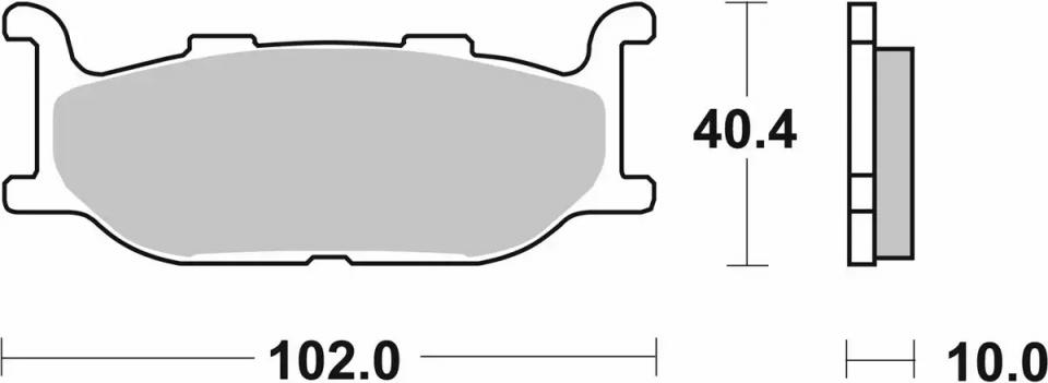 Plaquette de frein SBS pour Moto Yamaha 950 XV R 2014 à 2019 AV Neuf