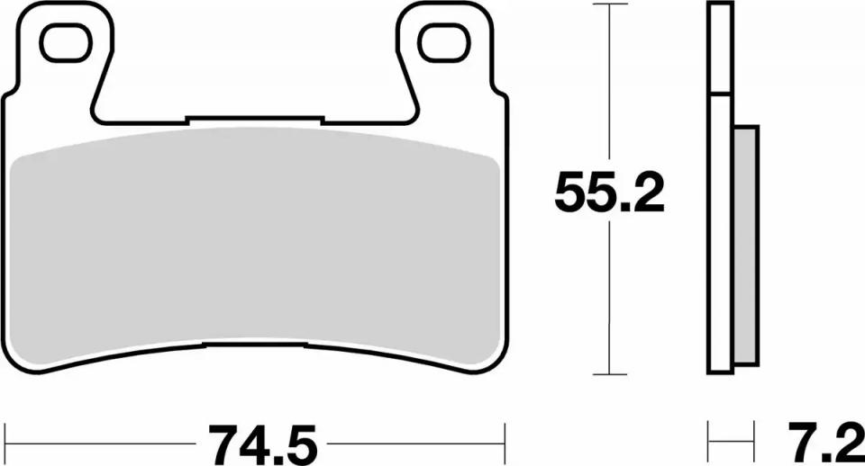 Plaquette de frein SBS pour Moto Harley Davidson 1200 XR 2010 à 2011 LD6 / AV Neuf en destockage