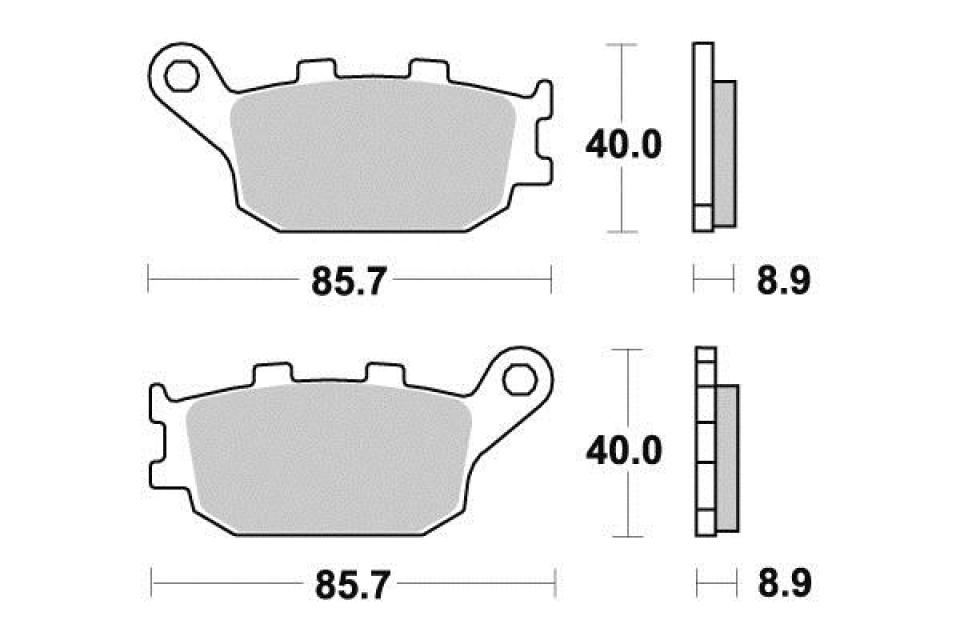 Plaquette de frein Perftec pour Moto Yamaha 800 FZ8 2010 à 2016 AR Neuf