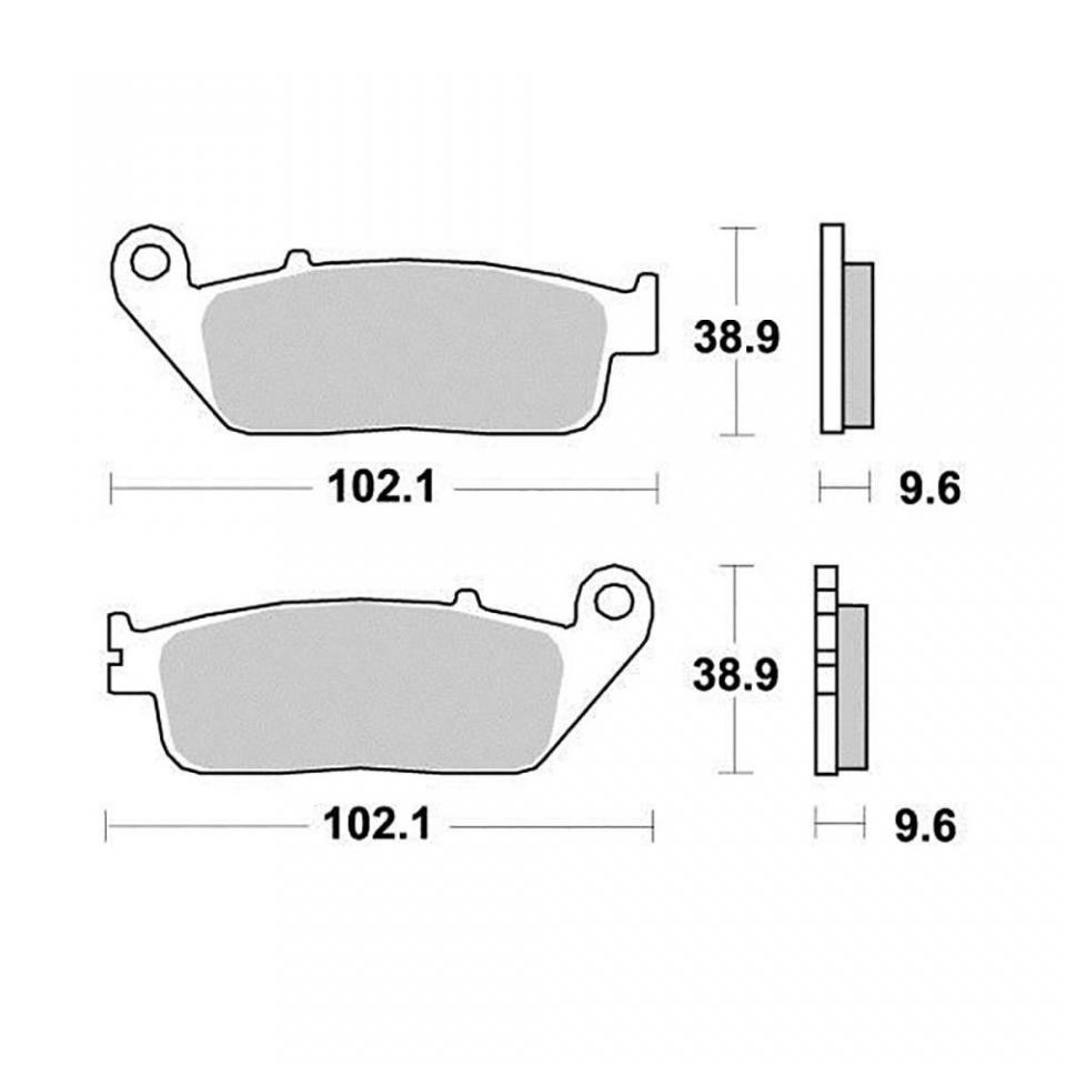 Plaquette de frein Perftec pour Moto Hyosung 125 V2 Chopper 1999 à 2003 AV Neuf