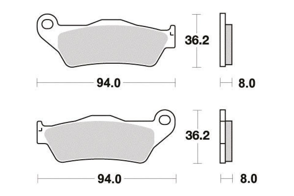 Plaquette de frein Perftec pour Moto BMW 1150 R Rs Abs 2001 à 2004 AR Neuf