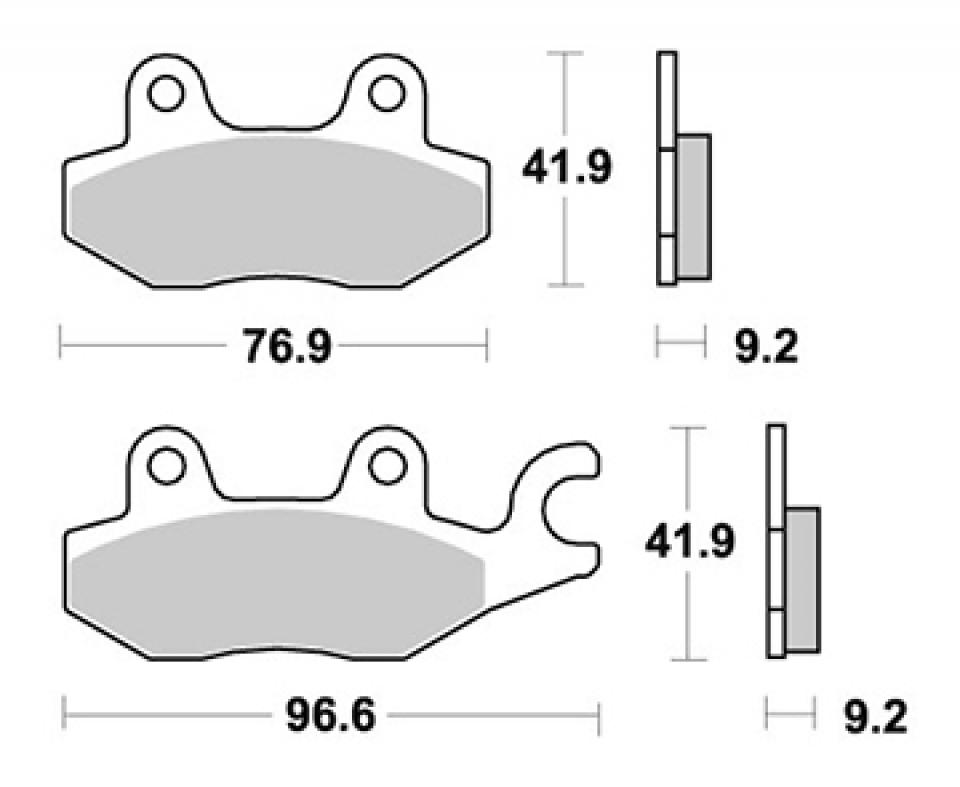 Plaquette de frein Perftec pour Scooter Kymco 150 Dink 1997 à 2005 AV / AR Neuf