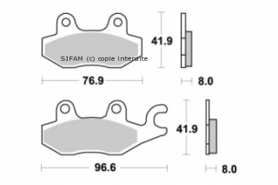 Plaquette de frein Perftec pour Scooter SILENCE 0 S 1 2021 à 2022 AR Neuf