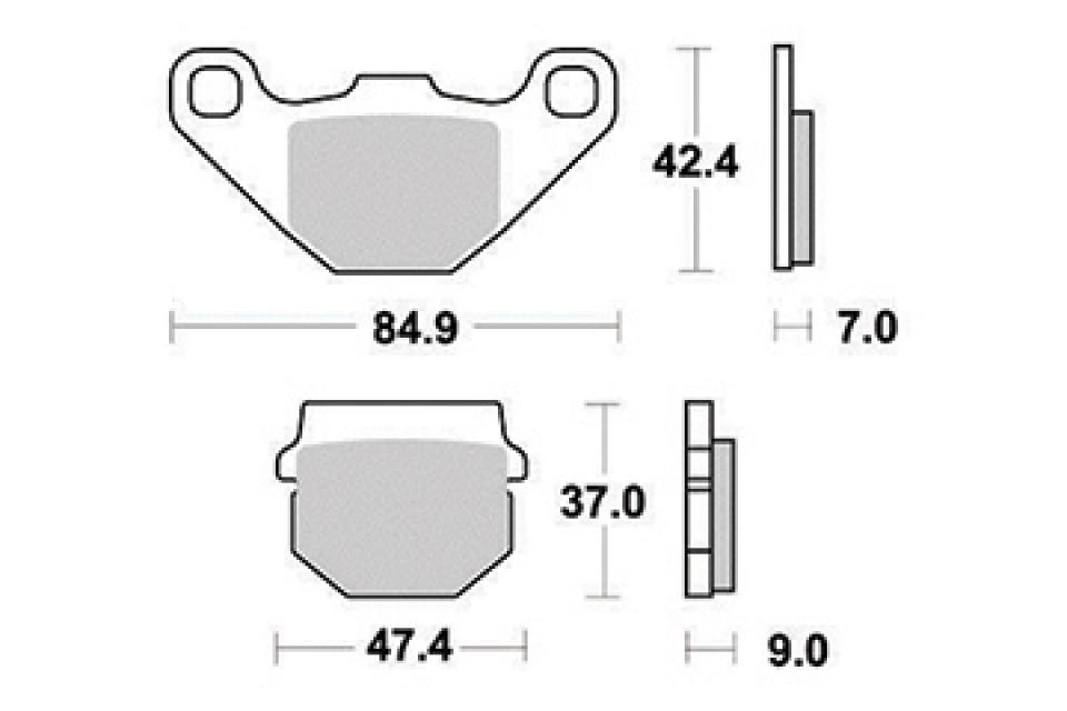 Plaquette de frein Perftec pour Quad Aeon 320 Cobra 2007 AVG / AVD Neuf