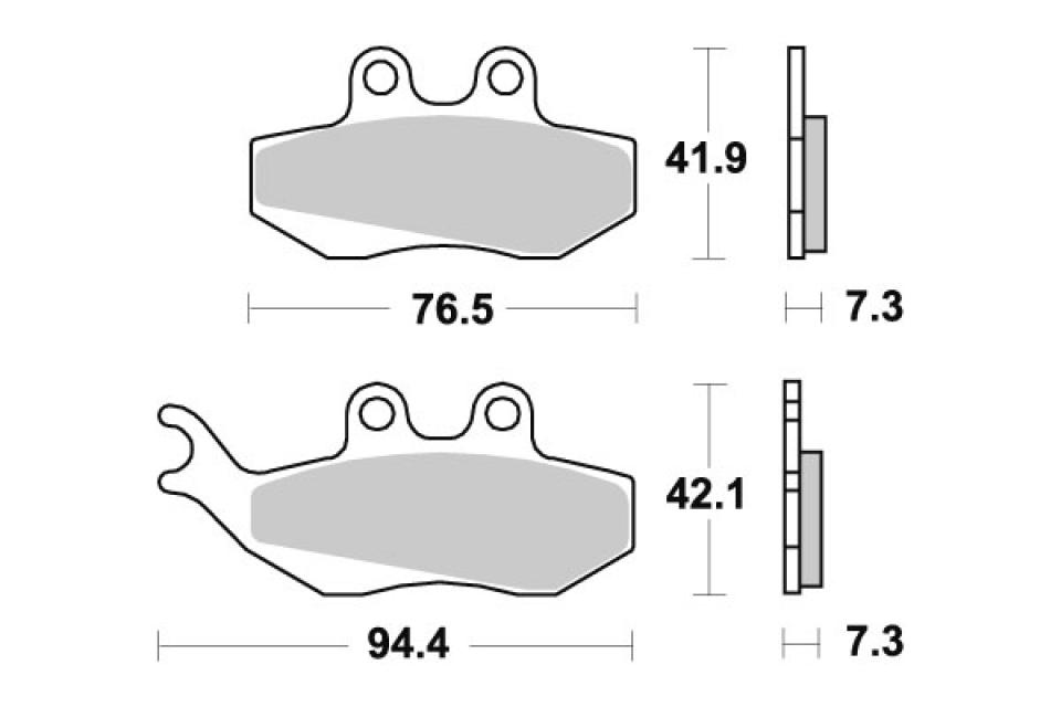 Plaquette de frein Perftec pour Moto Beta 125 RR SM AC 4T 2006 à 2012 AV Neuf