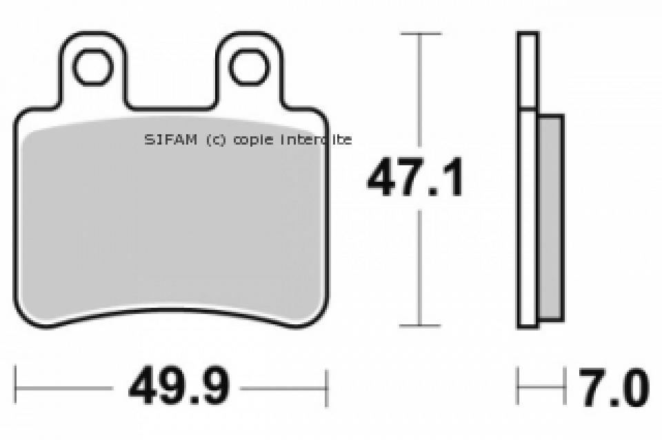 Plaquette de frein Perftec pour Scooter Peugeot 125 Satelis Ii Compressor 2012 à 2017 AR Neuf