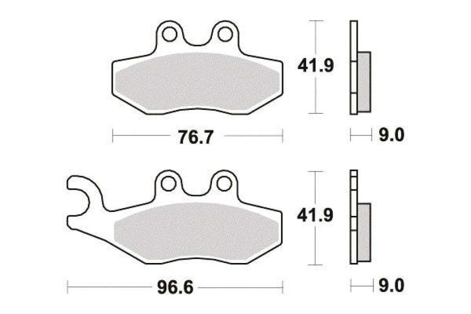 Plaquette de frein Perftec pour Scooter Piaggio 125 Fly Ie 3V Euro3 2013 AV Neuf