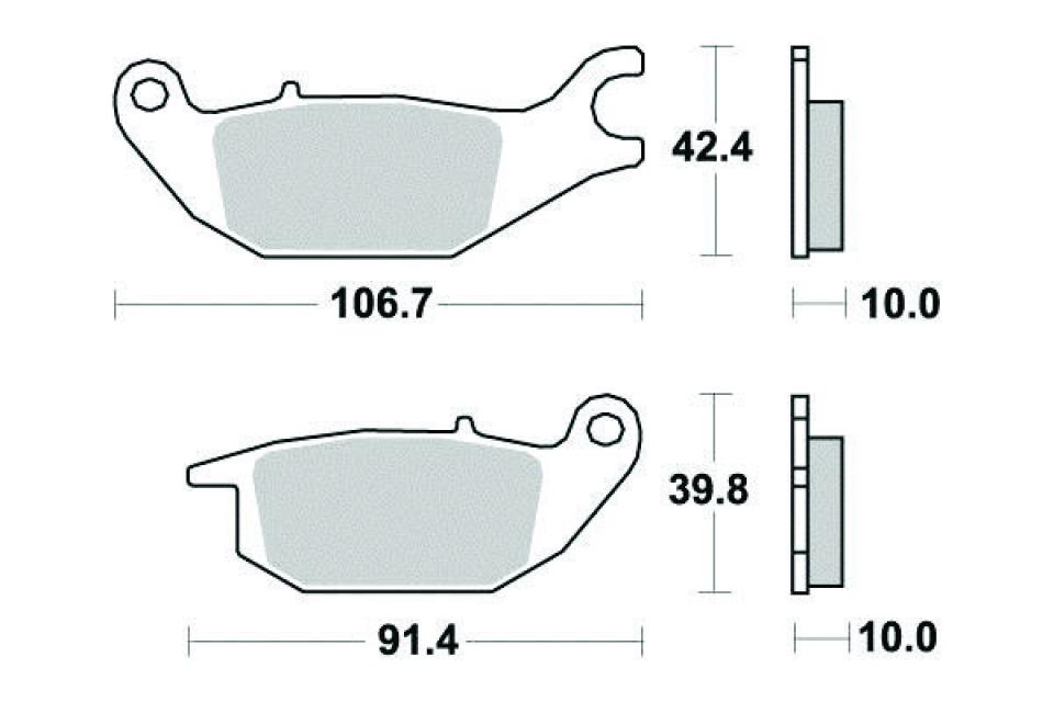 Plaquette de frein Perftec pour Moto Honda 125 Xl V Varadero 2001 à 2017 AR Neuf