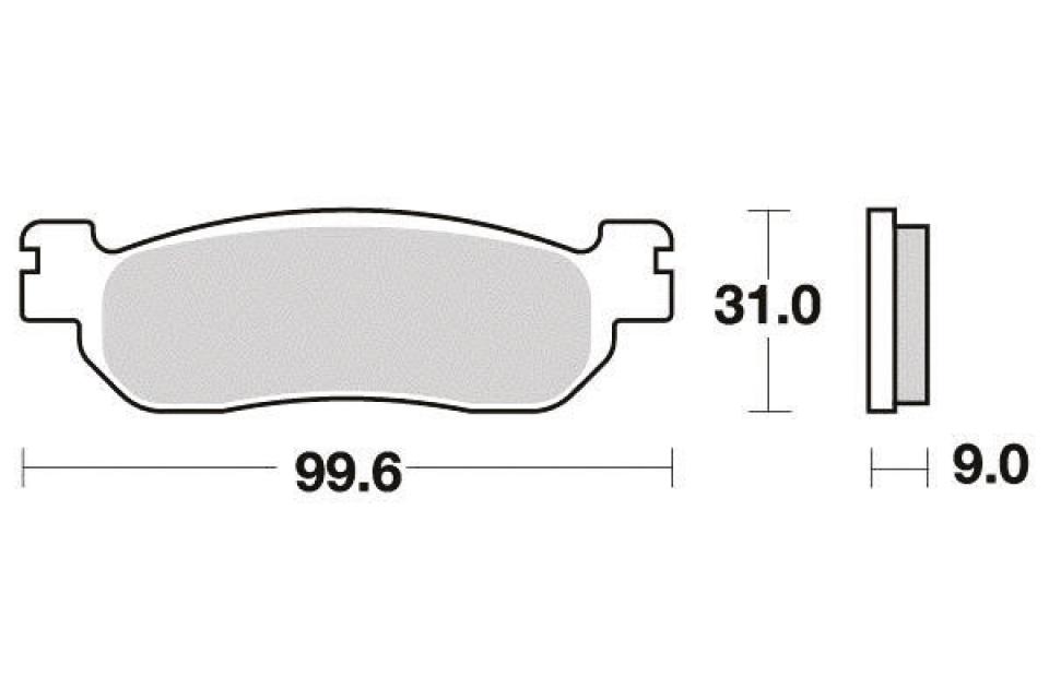 Plaquette de frein Perftec pour Moto Yamaha 125 TW 1998 à 2005 AV Neuf