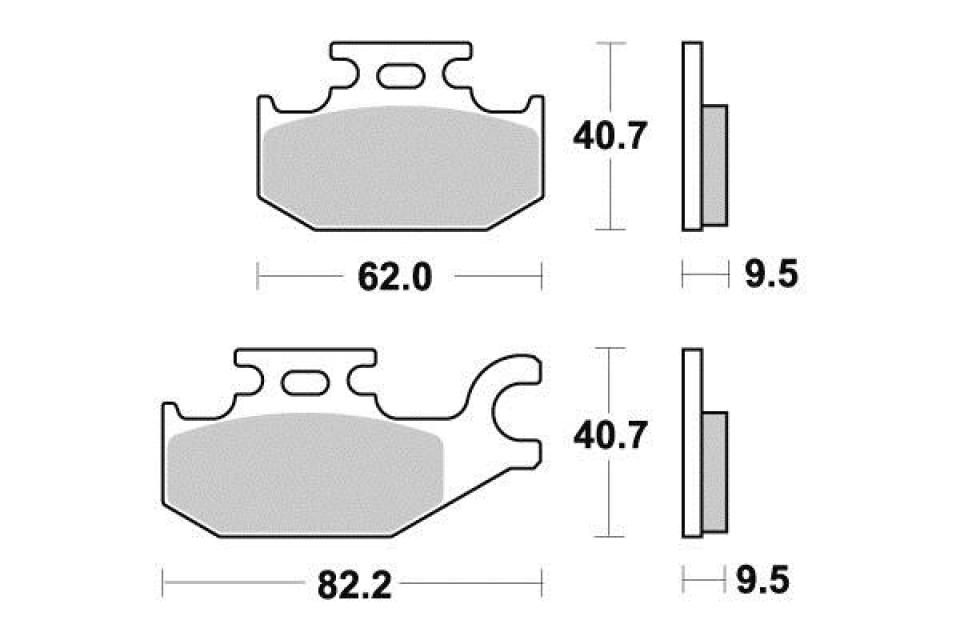 Plaquette de frein Perftec pour Quad Yamaha 450 Yfm Fa Kodiak 2003 à 2007 AR Neuf