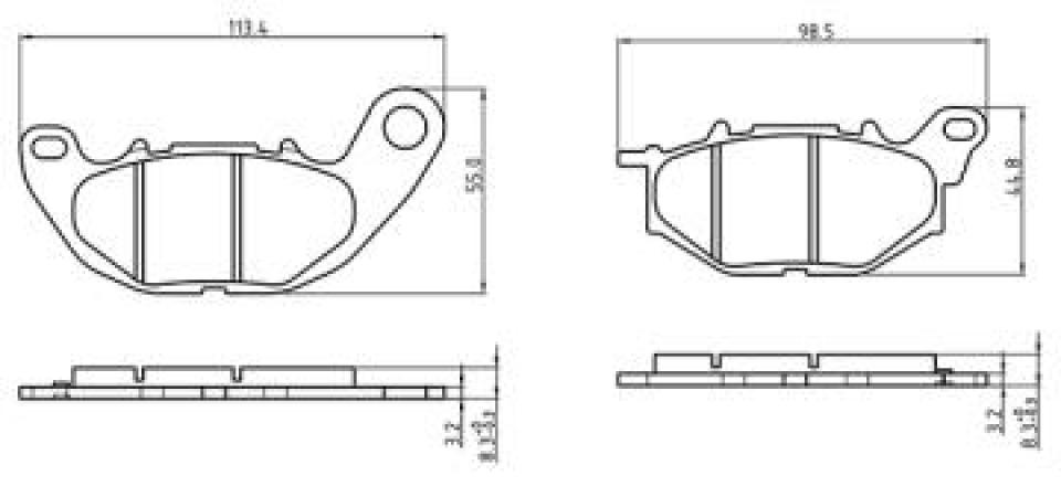 Plaquette de frein Perftec pour Scooter Yamaha 125 Ypr X-Max Abs 2018 à 2024 AV Neuf