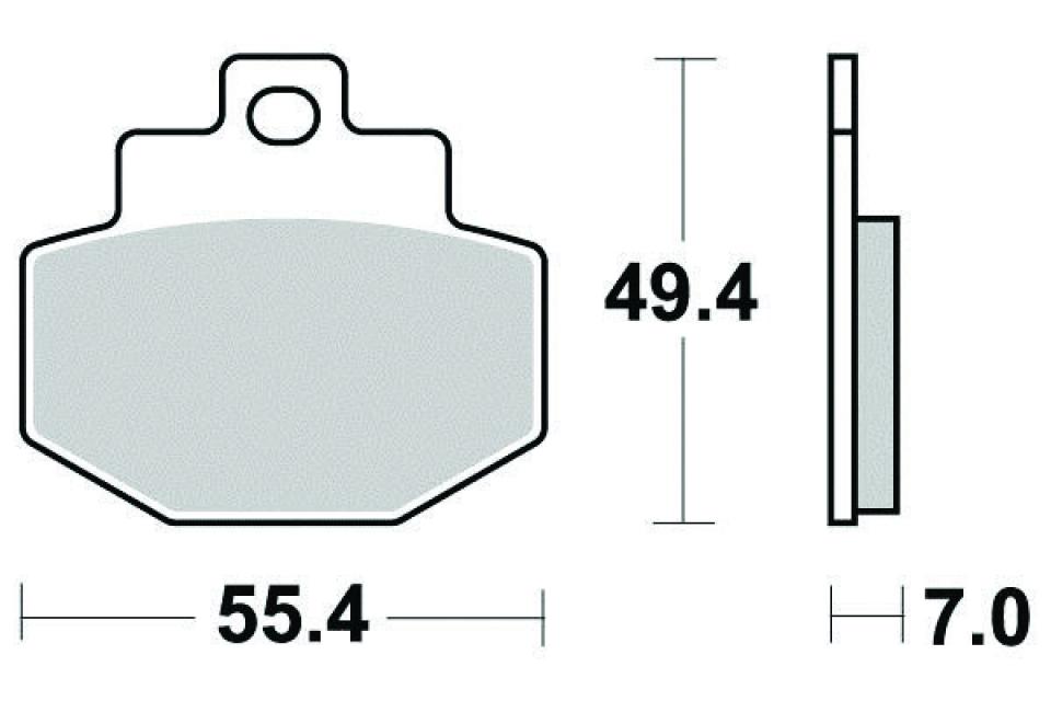 Plaquette de frein Perftec pour Scooter Piaggio 180 Super Lx Gtx - Grimeca 2000 à 2003 AR Neuf