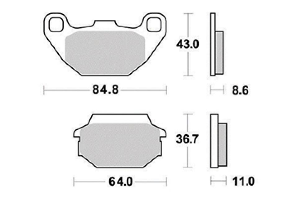 Plaquette de frein Perftec pour Scooter Aprilia 50 Scarabeo 2T Street Euro4 2018 AV Neuf