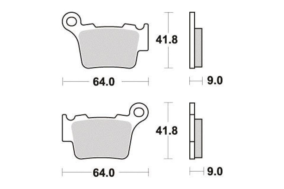 Plaquette de frein Perftec pour Moto Husqvarna 510 Te 4T 2006 à 2008 AR Neuf