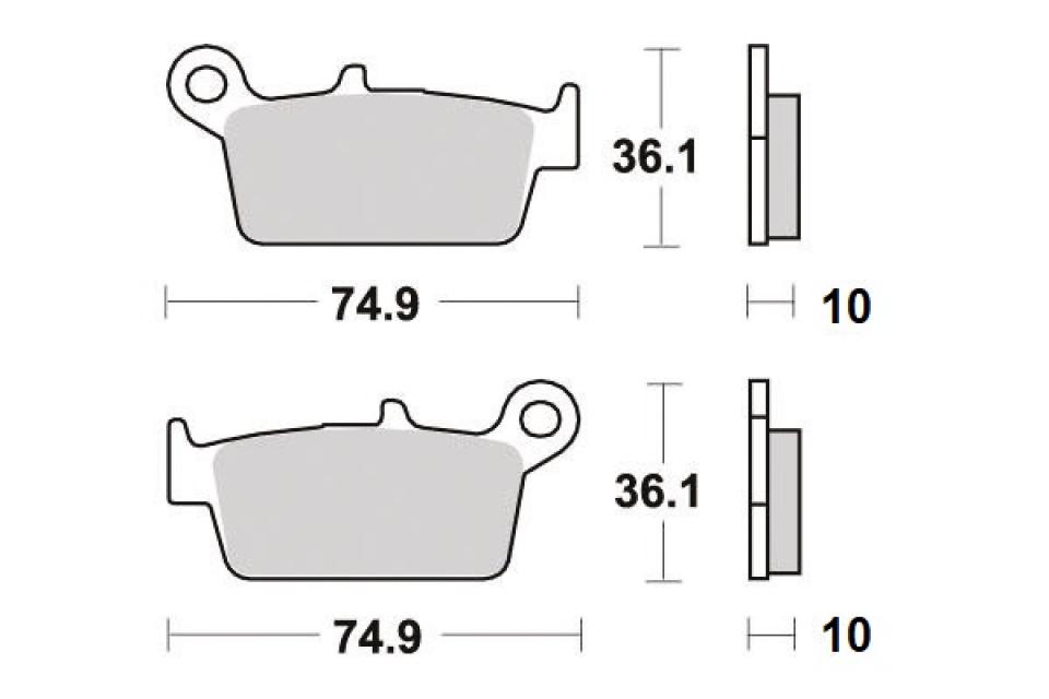 Plaquette de frein Perftec pour Moto Suzuki 125 RM 1996 à 2011 AR Neuf