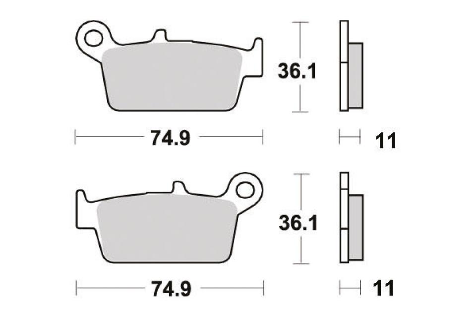 Plaquette de frein Perftec pour Moto Honda 650 XR R 2000 à 2006 AR Neuf