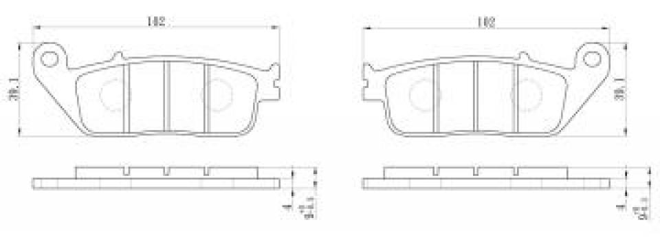 Plaquette de frein Perftec pour Moto Honda 400 Cbr R 2015 à 2020 AV Neuf