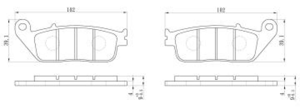 Plaquette de frein Perftec pour Moto Honda 400 Cbr R 2015 à 2020 AV Neuf