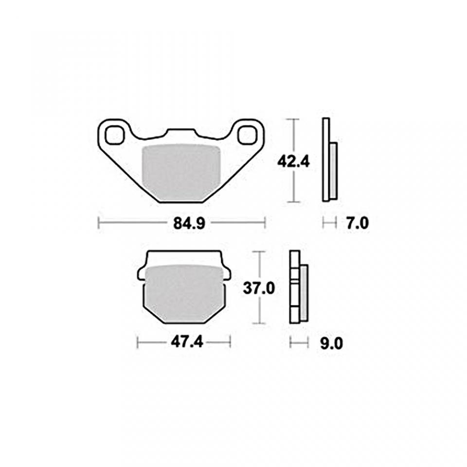 Plaquette de frein TNT pour Quad TGB 460 Blade R/Le 4X2 2011 AVG / AVD Neuf