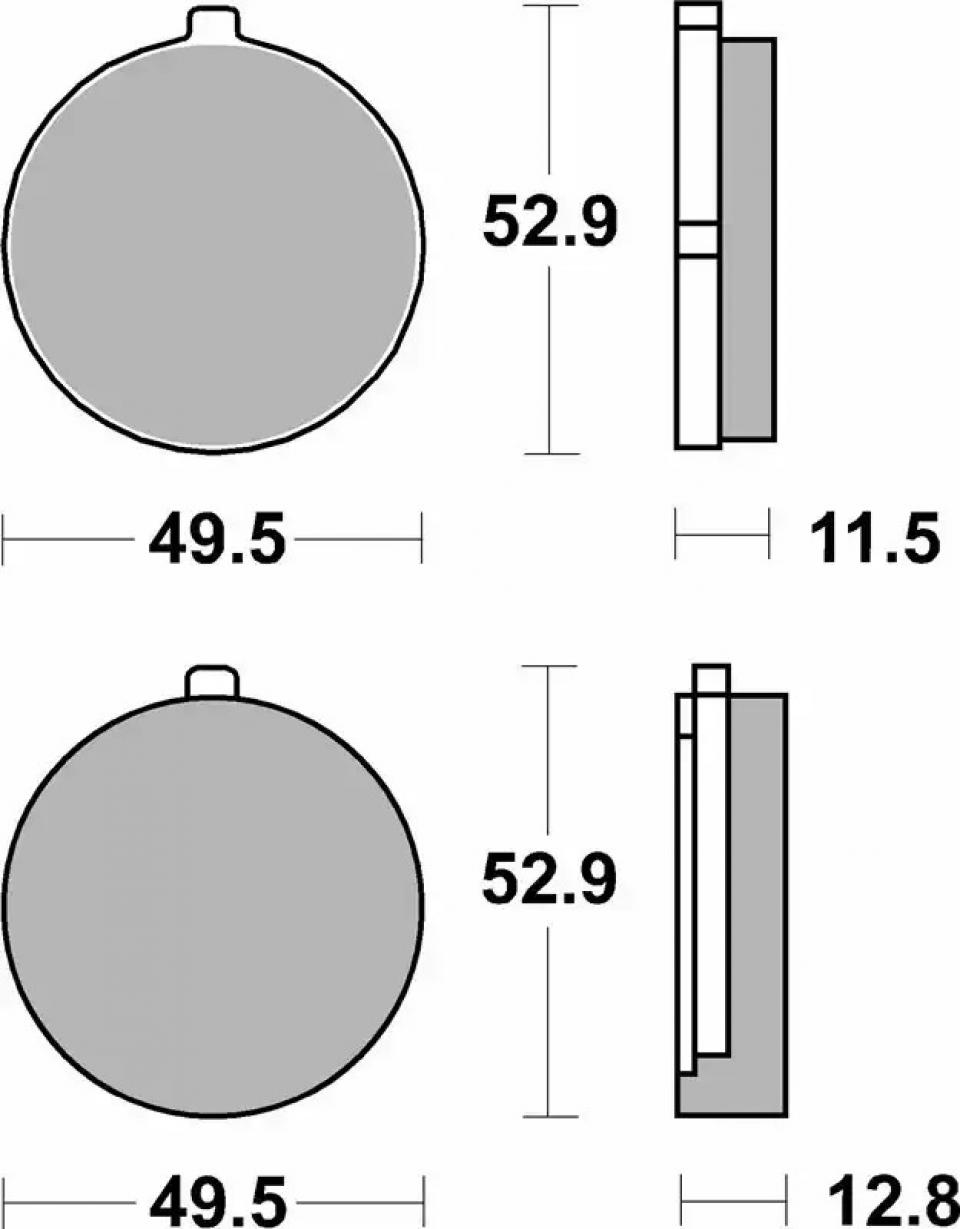 Plaquette de frein Brembo pour moto Suzuki 500 GT 1973 à 1974 AV 07SU02.20 Neuf