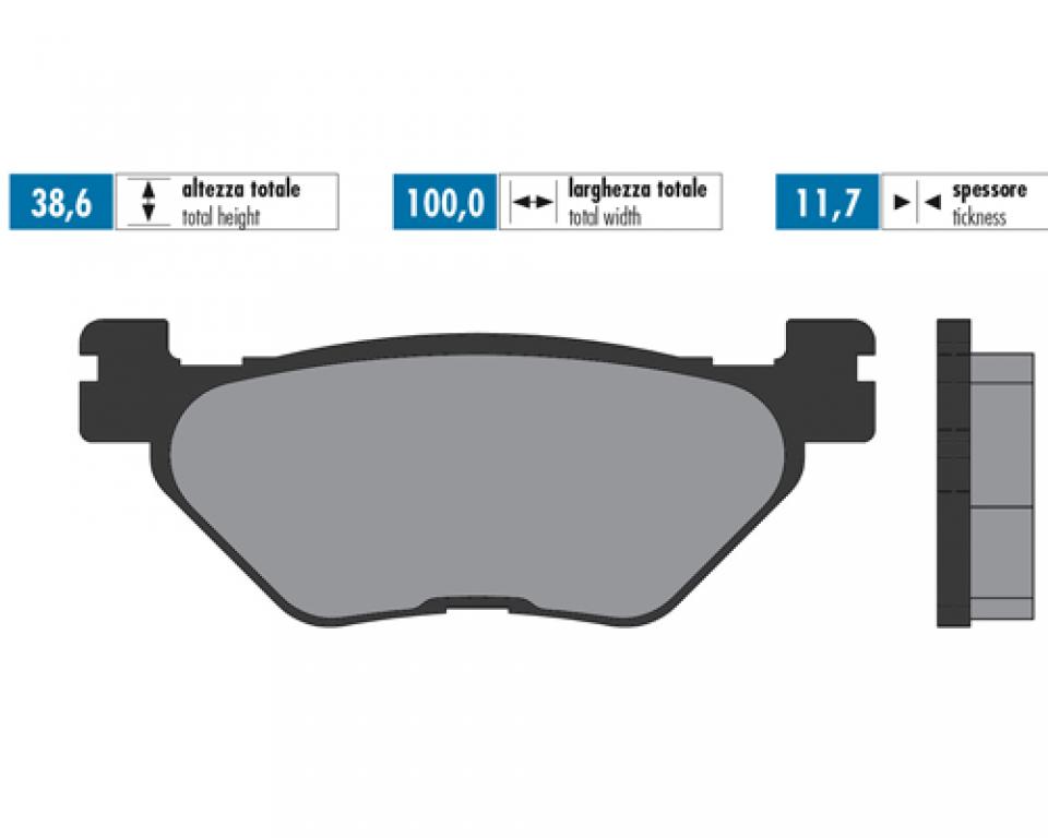 Plaquette de frein Polini pour Scooter Yamaha 530 T-Max 2012 à 2019 174.2058 Neuf