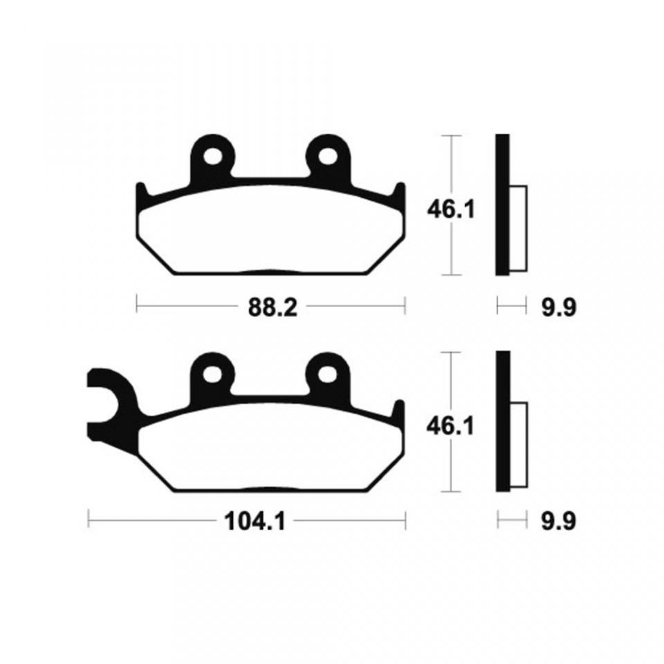Plaquette de frein Tecnium pour moto Yamaha 660 XTZ tenere 1991 à 1996 AV Neuf