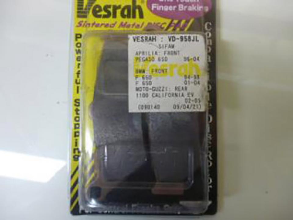 Plaquette de frein Vesrah pour Moto Aprilia 650 Moto 6.5 Stark 1997 à 2001 AV Neuf
