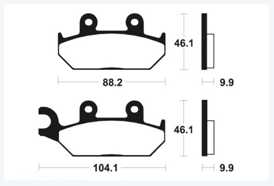 Plaquette de frein Tecnium pour moto Yamaha 660 Tenere 1991 à 2000 MF150 Neuf