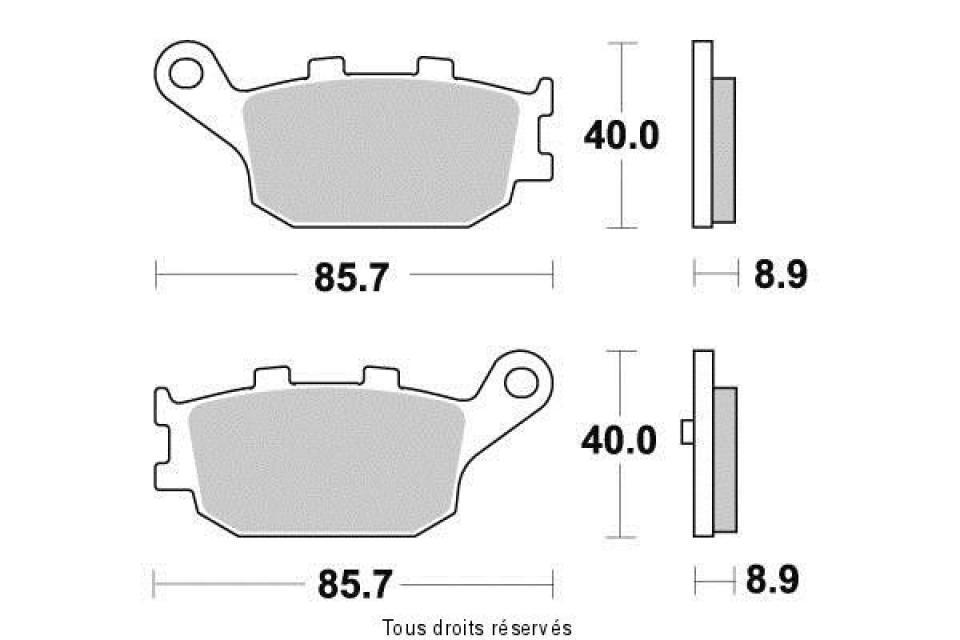 Plaquette de frein AR Sigma TUV pour scooter Honda 250 Nss A Forza/Jazz Neuf