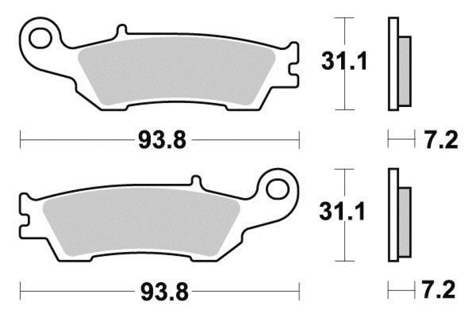 Plaquette de frein Kyoto pour Moto Yamaha 250 Wr-F 4T 2017 à 2019 AV Neuf