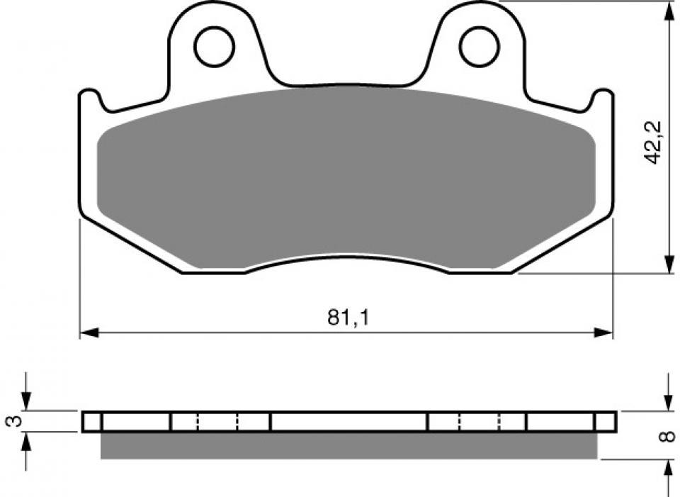 Plaquette de frein Kyoto pour moto Honda 223 FTR AVG / MC34 Y2/A2 Neuf